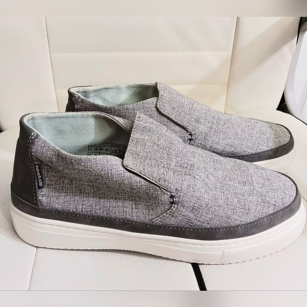 Hey Dude Peyton Chambray Grey Women's Size 10 Casual Shoes